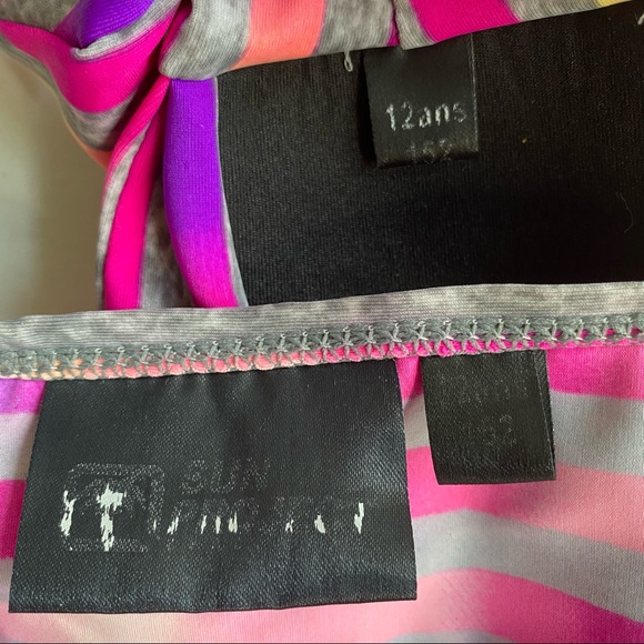 SUN PROJECT Kids Pink Stripes Bikini size 12 - Picture 7 of 7